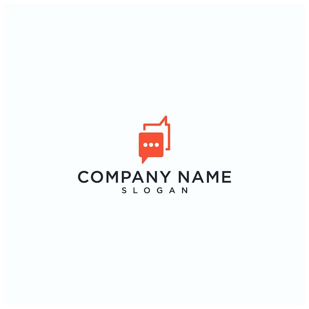 Chat talk logo design template