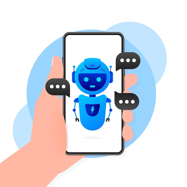 Chatbot icon concept chat bot or chatterbot Robot Virtual Assistance Of Website