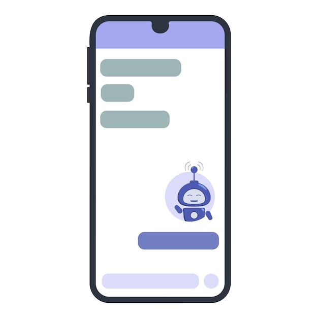 Vector chatbot or messenger dialog boxes with empty text fields flat design for customer support