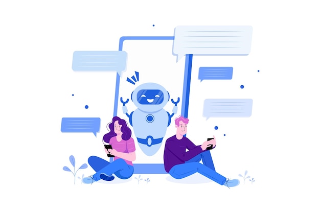 ChatBot Messenger Illustration Concept