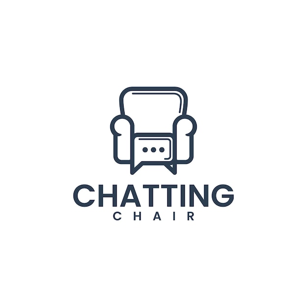 Chatting chair , meeting , logo design inspiration