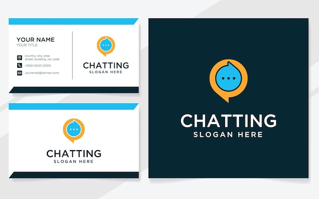 Chatting logo suitable for company with business card template