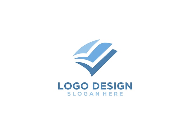 check book logo illustration, logo book sheet