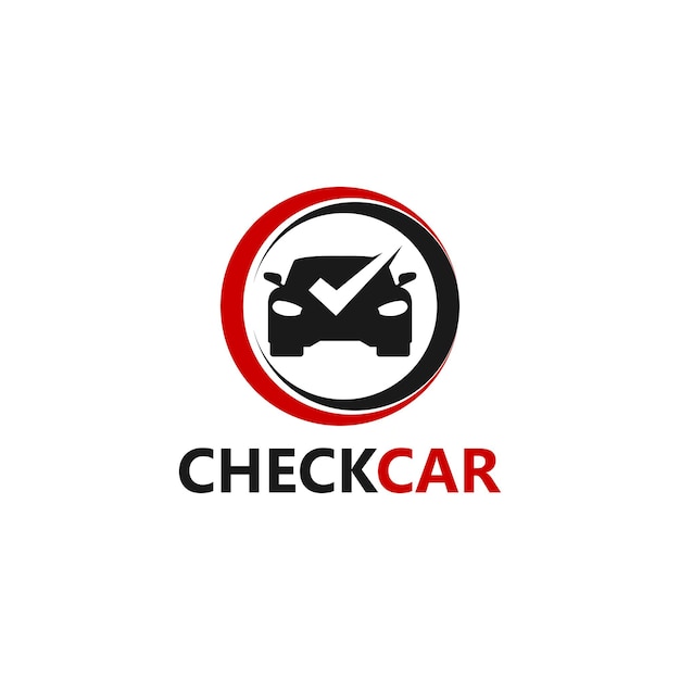 Check car logo template premium vector