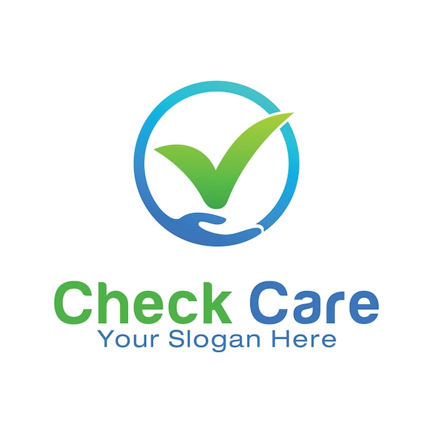 Check Care logo design template