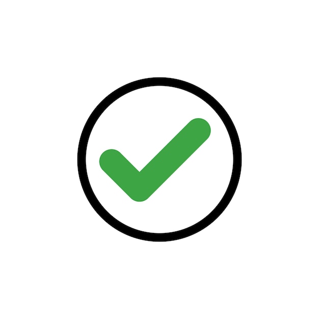 Check Mark Checklist Tick Icon Vector Logo Template