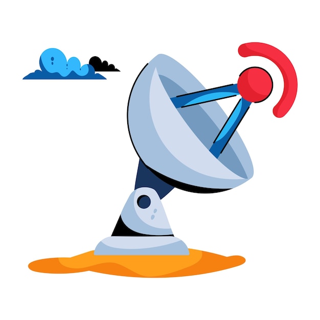 Check out flat icon of parabolic dish