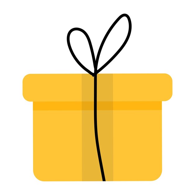 Check out flat icon of surprise box 