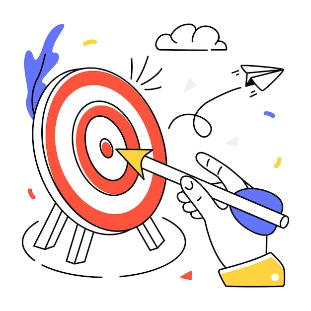 Check out sticker icon of business target