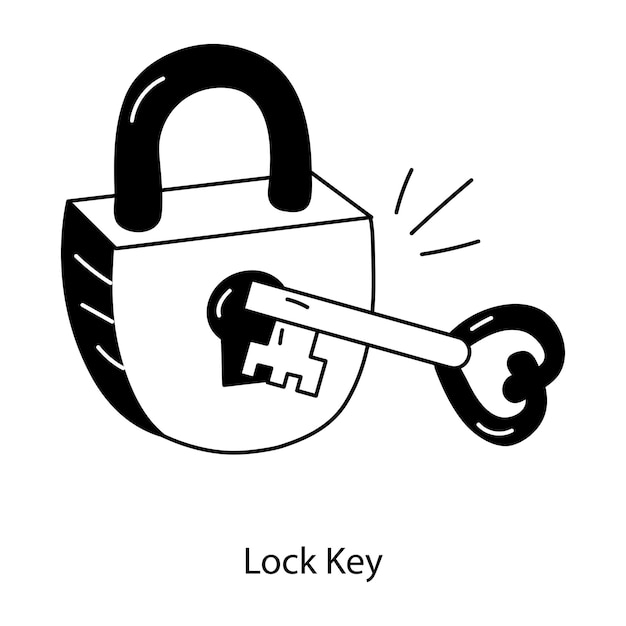 Check out this doodle icon of lock key