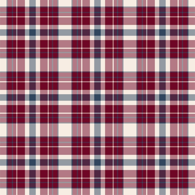 Check plaid seamless pattern. Vector background of textile ornament. Flat fabric design. Tartan.