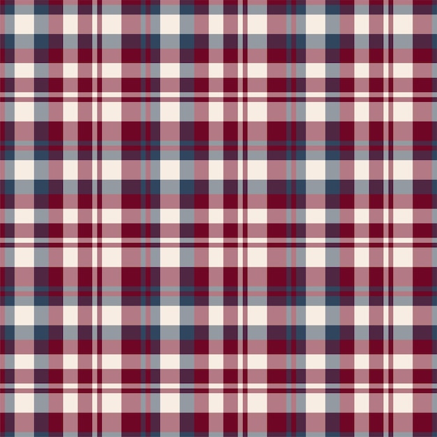 Check plaid seamless pattern. Vector background of textile ornament. Flat fabric design. Tartan.