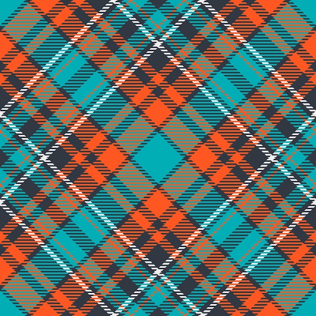 Check plaid tartan of pattern background seamless with a fabric texture textile vector in dark and cyan colors