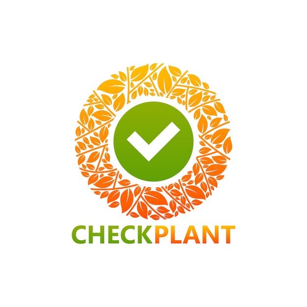 Check Plant Logo Template Design Vector, Emblem, Design Concept, Creative Symbol, Icon