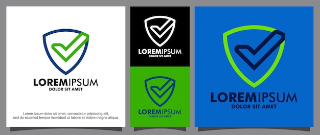 Check and shield logo template