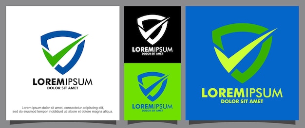 Check and shield logo template