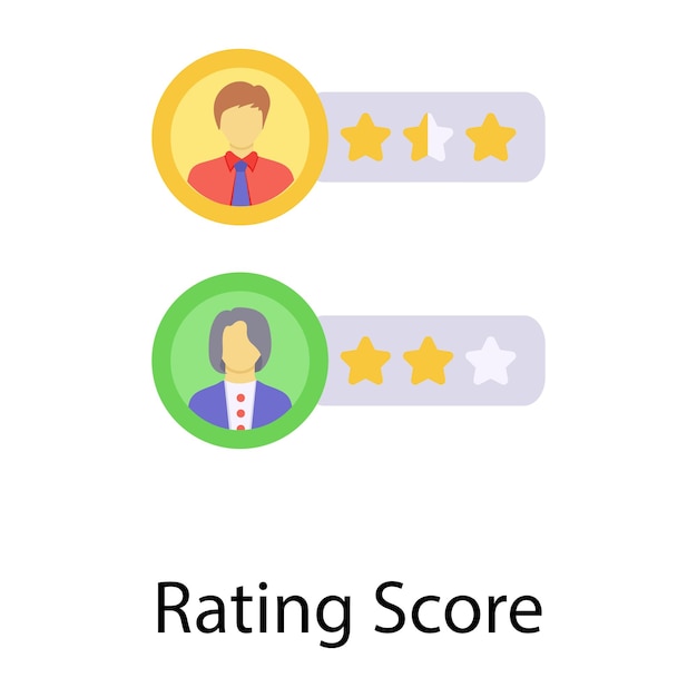 Check this flat icon of rating score