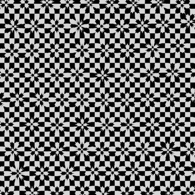 Checkered mosaic Sample Black and white abstract geometric square background