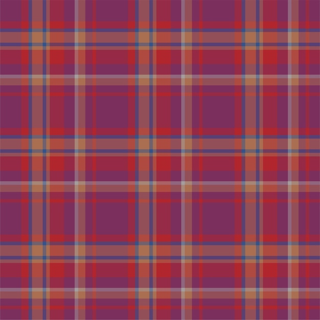 Checkered plaid seamless pattern. Vector background of textile ornament. Flat fabric design. Tartan.