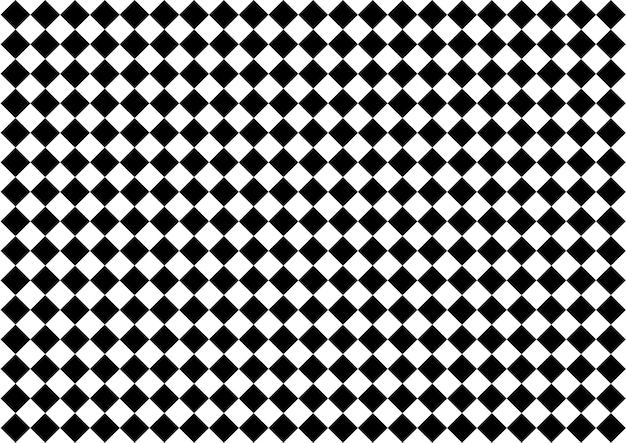 Checkered texture 3d background. The black and white square shape background