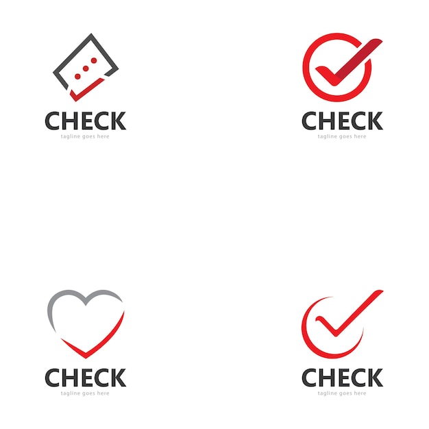 Checklist check mark check logo template vector