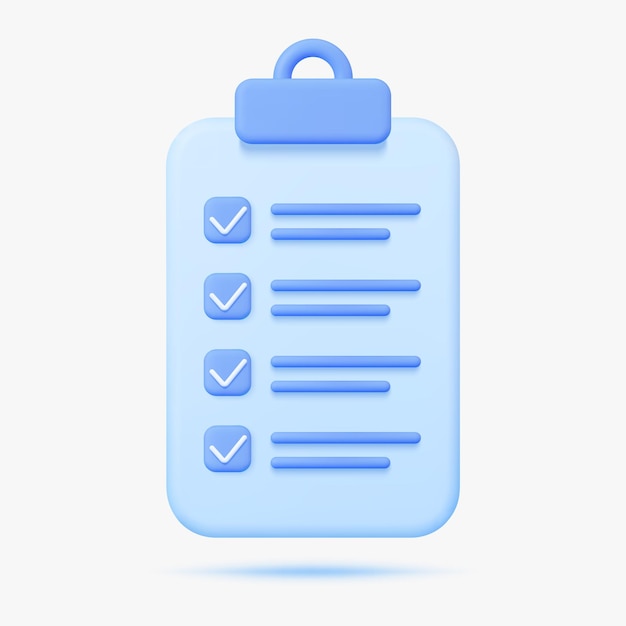 Checklist icon design 3d Vector illustration