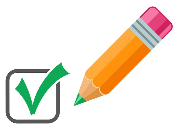 Checkmark icon with pencil