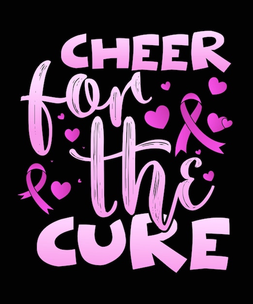 Cheer For The Cure Pink Breast Cancer Awareness TShirt