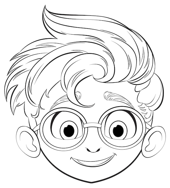 Cheerful Boy with Stylish Glasses