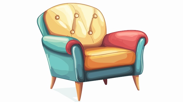 Vector cheerful cartoon chair stock illustration in vector format