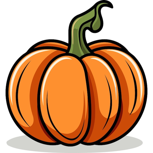 Vector a cheerful cartoon pumpkin perfect for autumnal designs fall decorations and thanksgiving themes