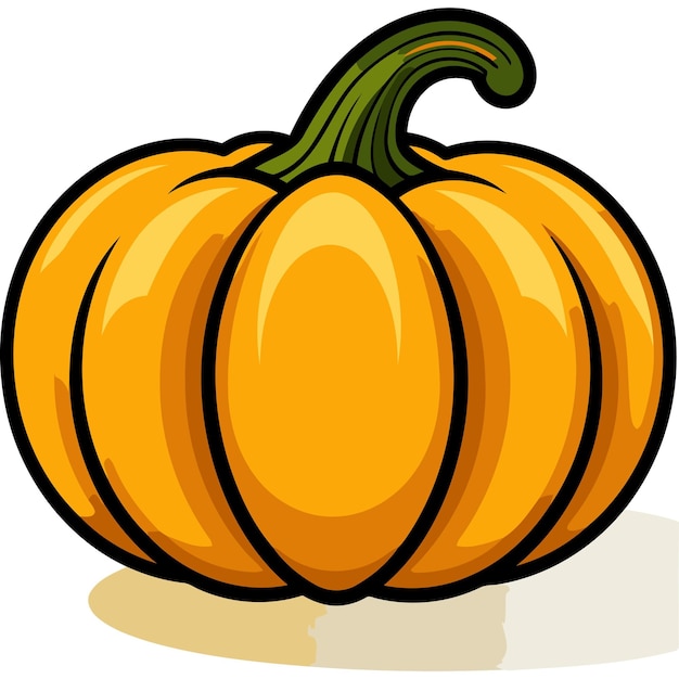 A cheerful cartoon pumpkin perfect for autumnal designs seasonal branding and festive celebrations