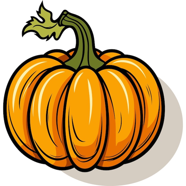 A cheerful cartoon pumpkin perfect for fall decorations seasonal designs and autumnthemed projects