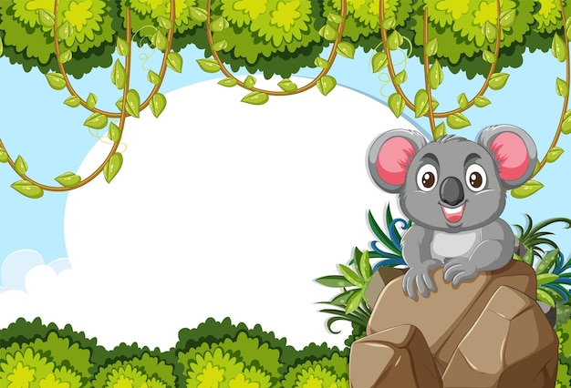 Cheerful Koala in a Lush Forest