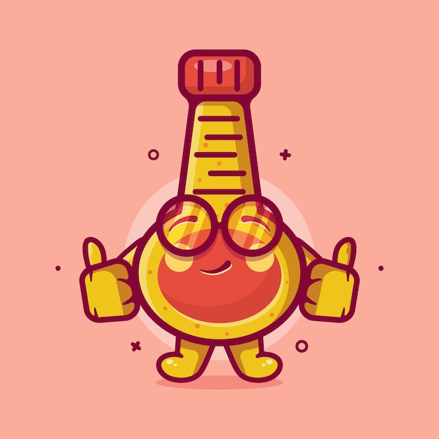 cheerful mayonnaise bottle character mascot with thumb up hand isolated cartoon in flat style design