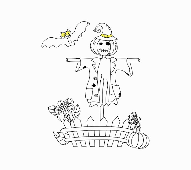 Cheerful pumpkin in clothes