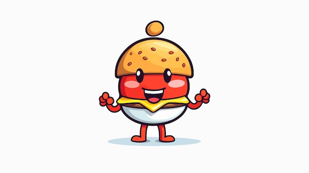 Vector cheerful and quirky logo design for a hamburger business