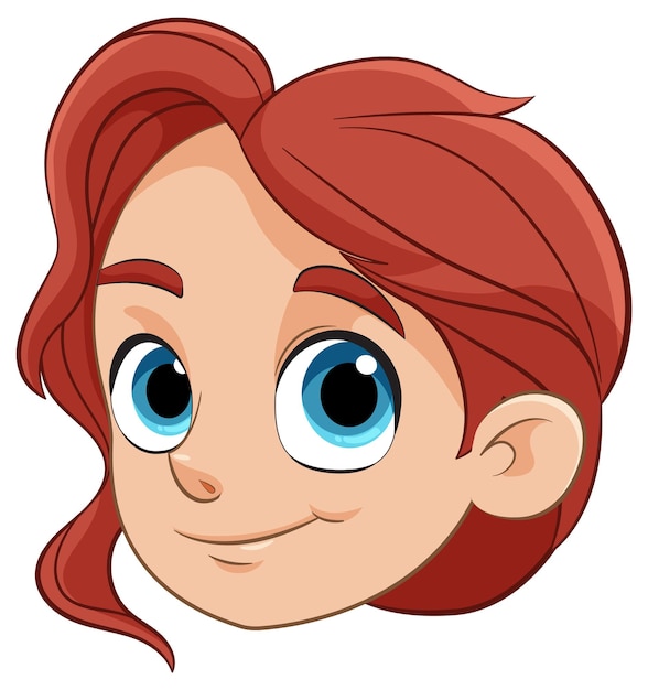 Cheerful Redhead Cartoon Character