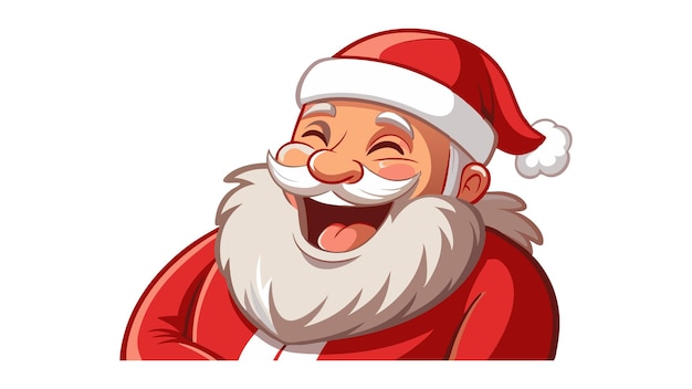 Vector cheerful santa claus with a joyful expression celebrating the festive spirit of christmas in a colorful vector illustration