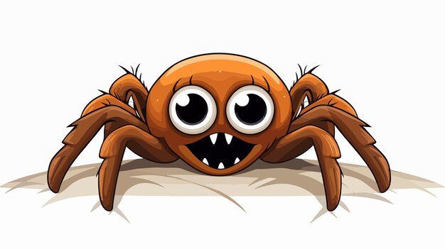 Cheerful Tarantula Cartoon Vector Illustration