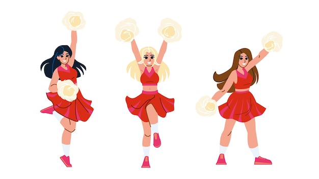 Cheerleader girl vector