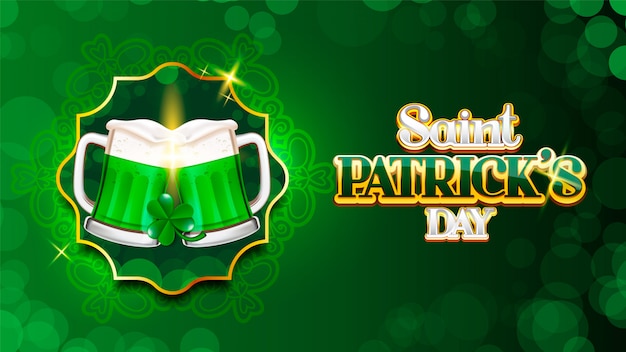 Cheers on Saint Patrick's day splash background