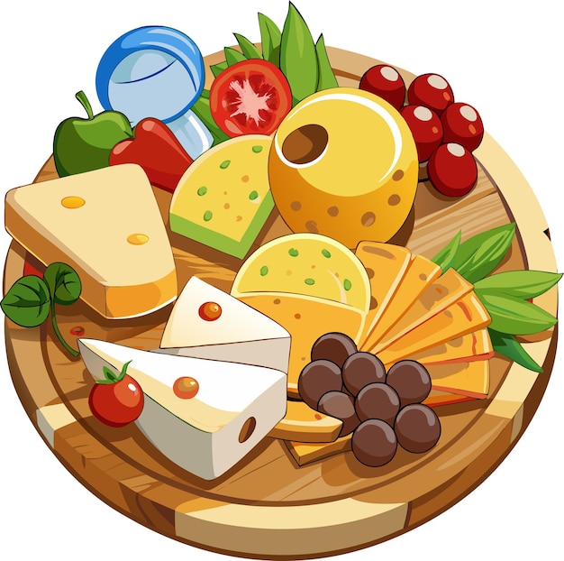 Vector cheese board