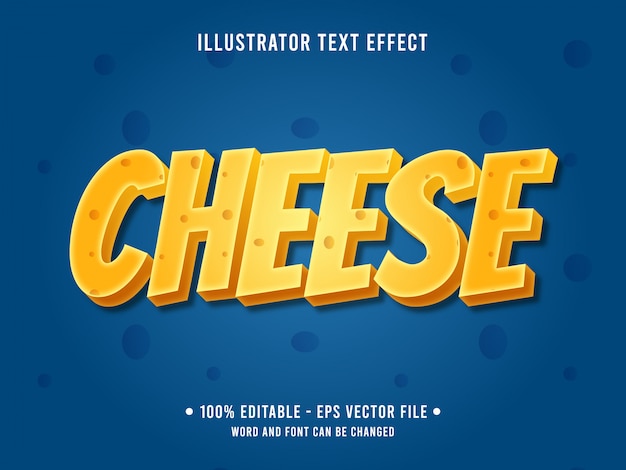 cheese editable text effect