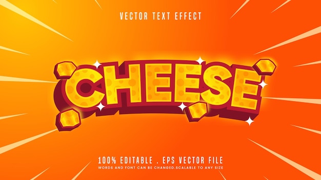 Cheese editable text effect