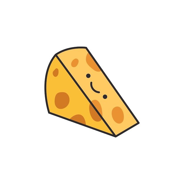 Cheese icon Vector illustration in flat style Isolated on white background