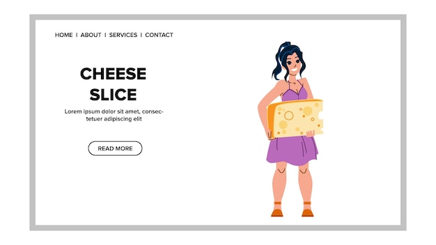 Cheese slice vector