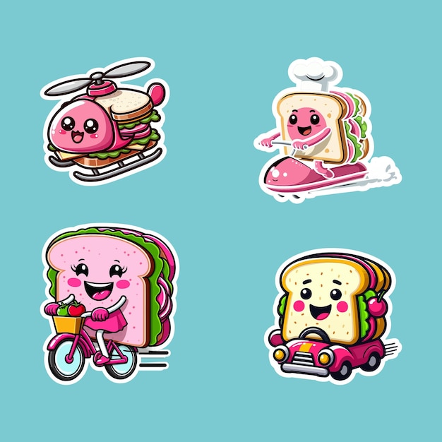 Cheeseburger funny graphic sticker design