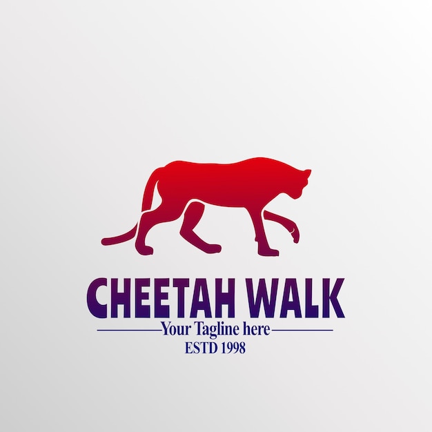 cheetah. cheetah logo design. cheetah silhouette logo. vintage logo. Logo for business or shirt.