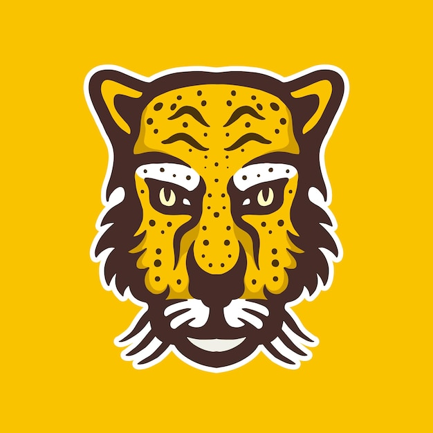 cheetah head character mascot